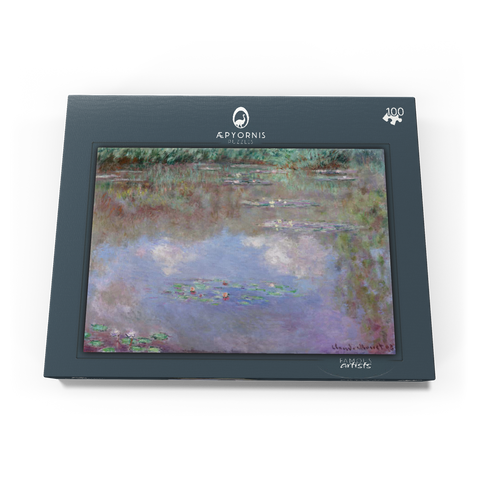Claude Monet's The Water Lily Pond (Clouds) (1903) 100 Puzzle Schachtel Ansicht3
