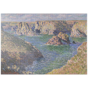 Darstellung des Puzzle Motivs Port-Domois, Belle-Isle (1887) by Claude Monet - Puzzleteile: 1000