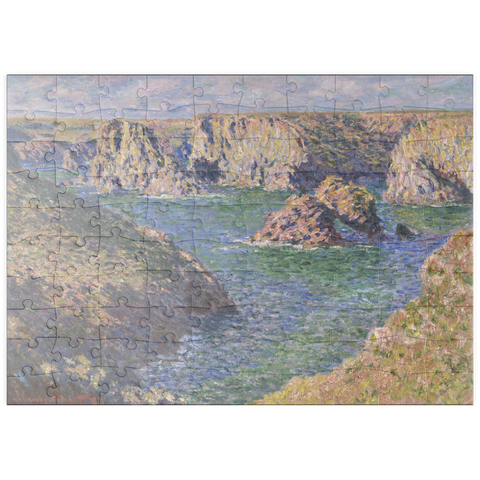 puzzleplate Port-Domois, Belle-Isle (1887) by Claude Monet 100 Puzzle