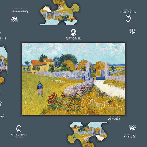 Farmhouse in Provence (1888) by Vincent van Gogh 1000 Puzzle Schachtel 3D Modell