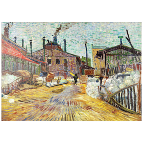 Darstellung des Puzzle-Motivs The Factory (1887) by Vincent van Gogh – Puzzleteile: 1000