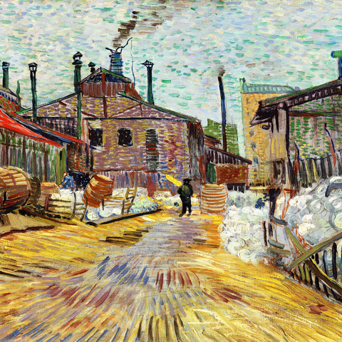 The Factory (1887) by Vincent van Gogh 1000 Puzzle 3D Modell