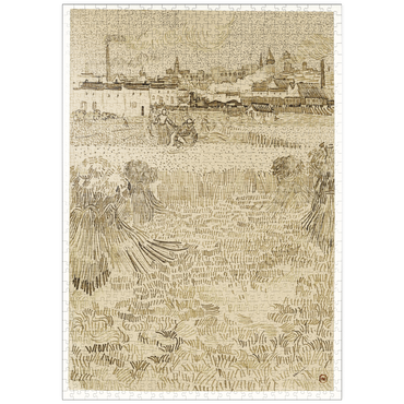 puzzleplate Arles: View from the Wheatfields (1888) by Vincent van Gogh 1000 Puzzle