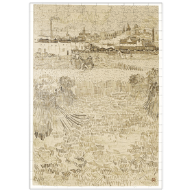 Darstellung des Puzzle-Motivs Arles: View from the Wheatfields (1888) by Vincent van Gogh – Puzzleteile: 200