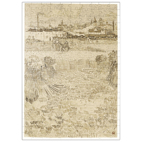 puzzleplate Arles: View from the Wheatfields (1888) by Vincent van Gogh 200 Puzzle