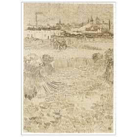 Darstellung des Puzzle Motivs Arles: View from the Wheatfields (1888) by Vincent van Gogh - Puzzleteile: 500
