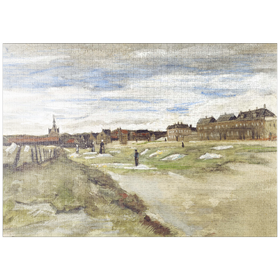 Darstellung des Puzzle-Motivs Bleaching Ground at Scheveningen (1882) by Vincent van Gogh – Puzzleteile: 1000