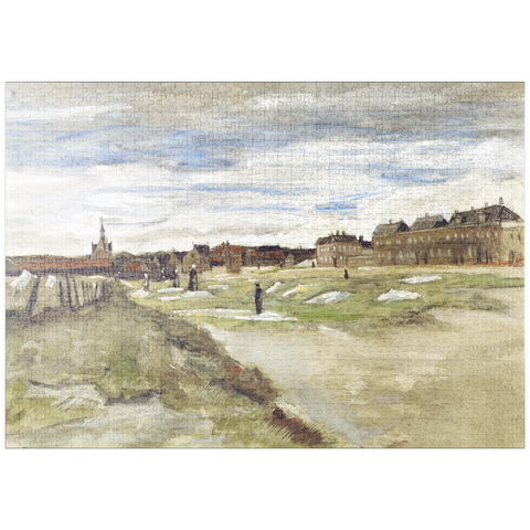 puzzleplate Bleaching Ground at Scheveningen (1882) by Vincent van Gogh 1000 Puzzle