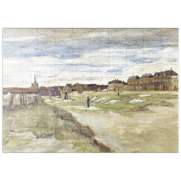 puzzleplate Bleaching Ground at Scheveningen (1882) by Vincent van Gogh 100 Puzzle