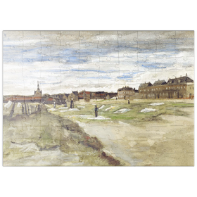 Darstellung des Puzzle Motivs Bleaching Ground at Scheveningen (1882) by Vincent van Gogh - Puzzleteile: 100