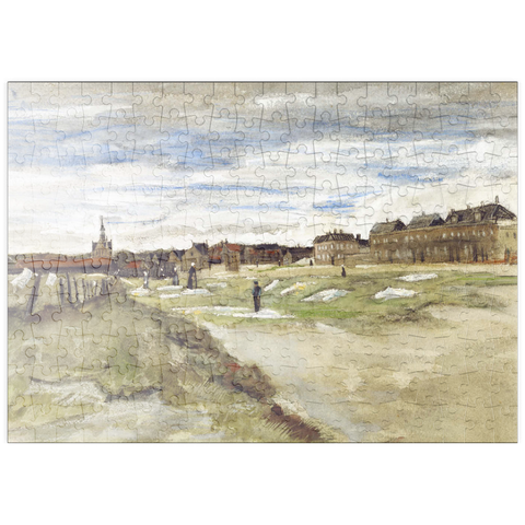 puzzleplate Bleaching Ground at Scheveningen (1882) by Vincent van Gogh 200 Puzzle