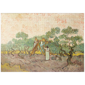Darstellung des Puzzle-Motivs Women Picking Olives (1889) by Vincent van Gogh – Puzzleteile: 1000