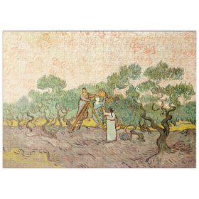 Darstellung des Puzzle-Motivs Women Picking Olives (1889) by Vincent van Gogh – Puzzleteile: 500