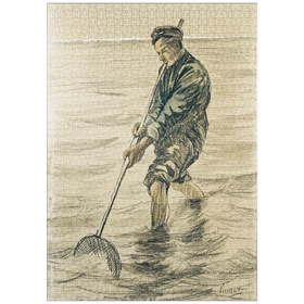 Darstellung des Puzzle Motivs The Shell Fisherman (Schelpenvisser, 1863-1890) by Vincent van Gogh - Puzzleteile: 1000