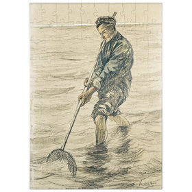Darstellung des Puzzle Motivs The Shell Fisherman (Schelpenvisser, 1863-1890) by Vincent van Gogh - Puzzleteile: 100