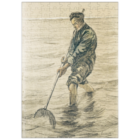 Darstellung des Puzzle Motivs The Shell Fisherman (Schelpenvisser, 1863-1890) by Vincent van Gogh - Puzzleteile: 200