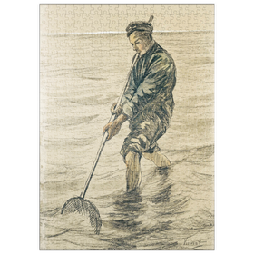 Darstellung des Puzzle Motivs The Shell Fisherman (Schelpenvisser, 1863-1890) by Vincent van Gogh - Puzzleteile: 500