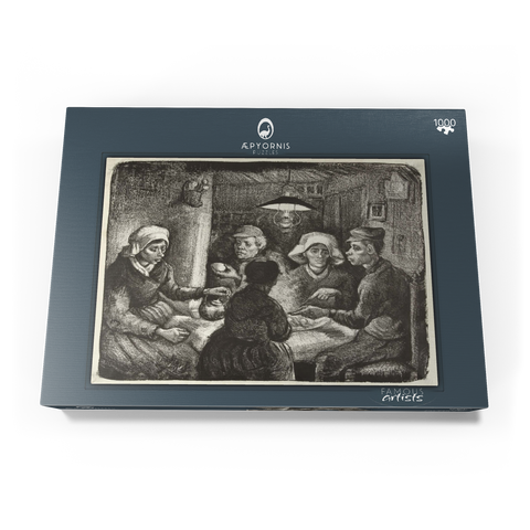 Composition lithograph of The Potato Eaters (De aardappeleters, 1885) by Vincent van Gogh 1000 Puzzle Schachtel Ansicht3
