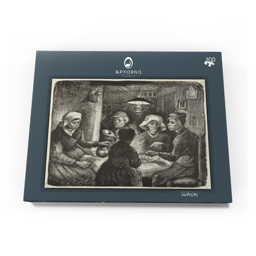 Composition lithograph of The Potato Eaters (De aardappeleters, 1885) by Vincent van Gogh 100 Puzzle Schachtel Ansicht3