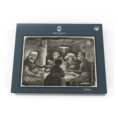 Composition lithograph of The Potato Eaters (De aardappeleters, 1885) by Vincent van Gogh 200 Puzzle Schachtel Ansicht3