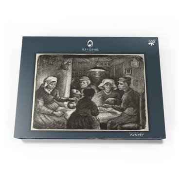 Composition lithograph of The Potato Eaters (De aardappeleters, 1885) by Vincent van Gogh 500 Puzzle Schachtel Ansicht3