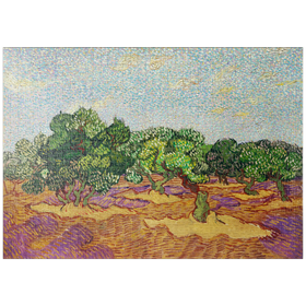 Darstellung des Puzzle-Motivs Olive Trees (1889) by Vincent van Gogh – Puzzleteile: 1000