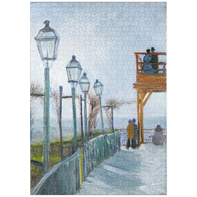 Darstellung des Puzzle-Motivs Terrace and Observation Deck at the Moulin de Blute-Fin, Montmartre (1887) by Vincent van Gogh – Puzzleteile: 1000