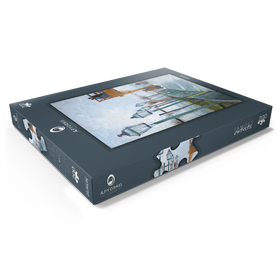 Darstellung des Puzzle Motivs Terrace and Observation Deck at the Moulin de Blute-Fin, Montmartre (1887) by Vincent van Gogh - Puzzleteile: 200