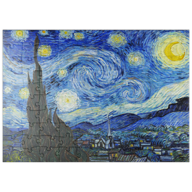Darstellung des Puzzle-Motivs The Starry Night (1889) by Vincent van Gogh – Puzzleteile: 100