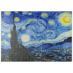 Darstellung des Puzzle-Motivs The Starry Night (1889) by Vincent van Gogh – Puzzleteile: 500