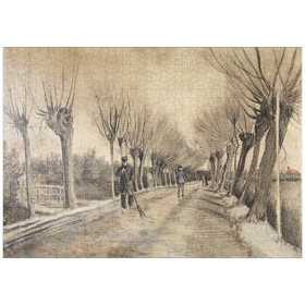 Darstellung des Puzzle-Motivs Road in Etten (1881) by Vincent van Gogh – Puzzleteile: 1000