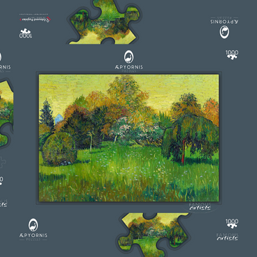 The Poet's Garden (1888) by Vincent van Gogh 1000 Puzzle Schachtel 3D Modell