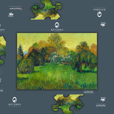 The Poet's Garden (1888) by Vincent van Gogh 500 Puzzle Schachtel 3D Modell