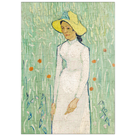 Darstellung des Puzzle Motivs Girl in White (1890) by Vincent van Gogh - Puzzleteile: 100