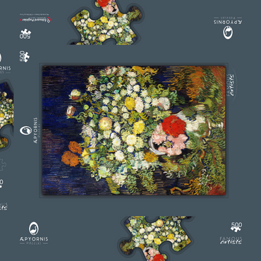 Bouquet of Flowers in a Vase (1890) by Vincent van Gogh 500 Puzzle Schachtel 3D Modell