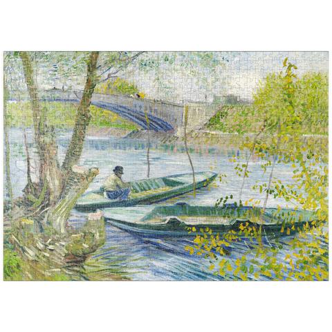 puzzleplate Fishing in Spring, the Pont de Clichy (Asnières) (1887) by Vincent van Gogh 1000 Puzzle