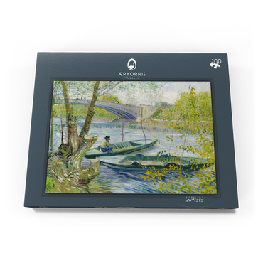 Fishing in Spring, the Pont de Clichy (Asnières) (1887) by Vincent van Gogh 100 Puzzle Schachtel Ansicht3