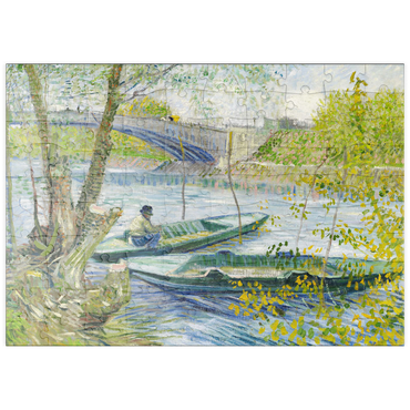 puzzleplate Fishing in Spring, the Pont de Clichy (Asnières) (1887) by Vincent van Gogh 100 Puzzle