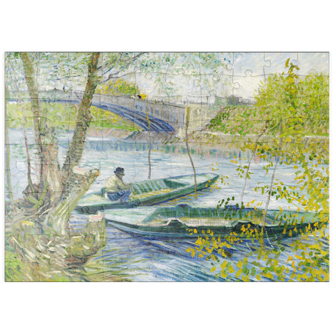 puzzleplate Fishing in Spring, the Pont de Clichy (Asnières) (1887) by Vincent van Gogh 100 Puzzle