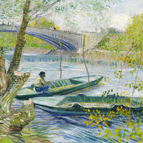 Fishing in Spring, the Pont de Clichy (Asnières) (1887) by Vincent van Gogh 200 Puzzle 3D Modell