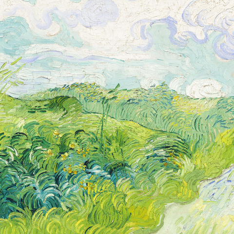 Green Wheat Fields, Auvers (1890) by Vincent van Gogh 1000 Puzzle 3D Modell