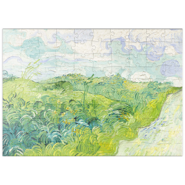 puzzleplate Green Wheat Fields, Auvers (1890) by Vincent van Gogh 100 Puzzle