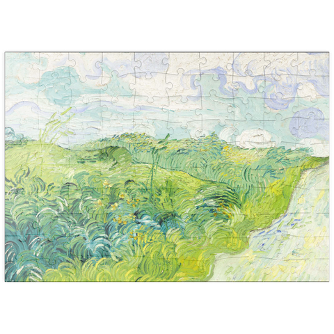 puzzleplate Green Wheat Fields, Auvers (1890) by Vincent van Gogh 100 Puzzle