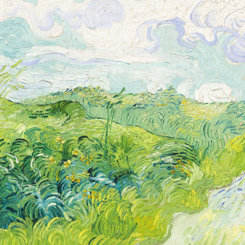 Green Wheat Fields, Auvers (1890) by Vincent van Gogh 100 Puzzle 3D Modell
