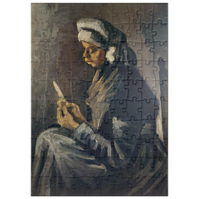 Darstellung des Puzzle Motivs The Potato Peeler (1885) by Vincent van Gogh - Puzzleteile: 100
