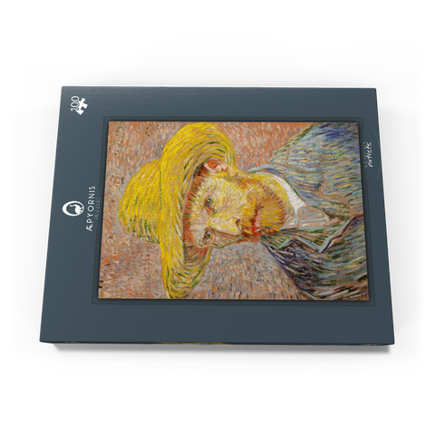 Self-Portrait with a Straw Hat (1887) by Vincent van Gogh 100 Puzzle Schachtel Ansicht3