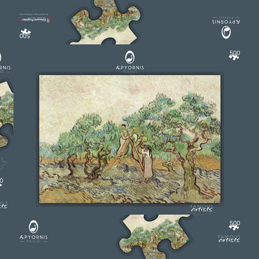 The Olive Orchard (1889) by Vincent van Gogh 500 Puzzle Schachtel 3D Modell