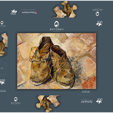 Shoes (1888) by Vincent van Gogh 100 Puzzle Schachtel 3D Modell