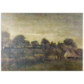 Darstellung des Puzzle Motivs Farming Village at Twilight (1884) by Vincent van Gogh - Puzzleteile: 100