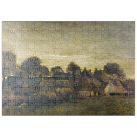 Darstellung des Puzzle Motivs Farming Village at Twilight (1884) by Vincent van Gogh - Puzzleteile: 200